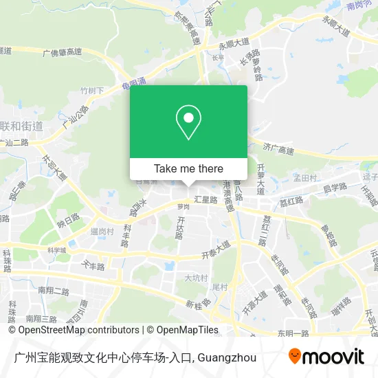 广州宝能观致文化中心停车场-入口 map