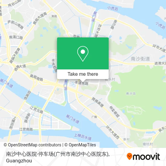 南沙中心医院-停车场(广州市南沙中心医院东) map