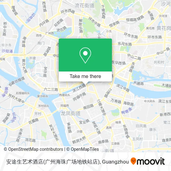 安途生艺术酒店(广州海珠广场地铁站店) map