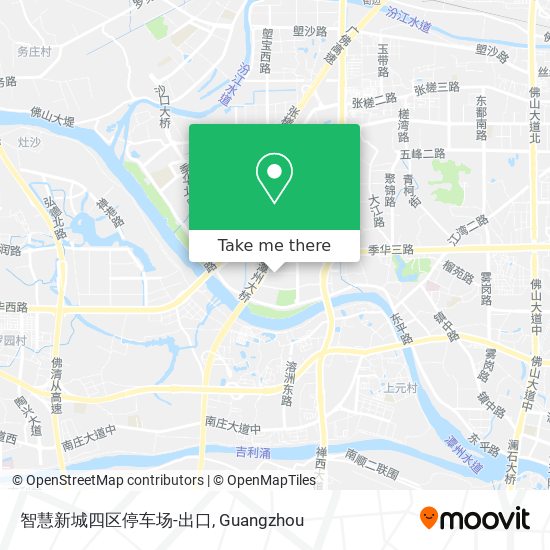 智慧新城四区停车场-出口 map