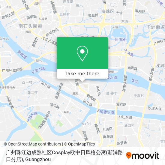 广州珠江边成熟社区Cosplay欧中日风格公寓(新浦路口分店) map