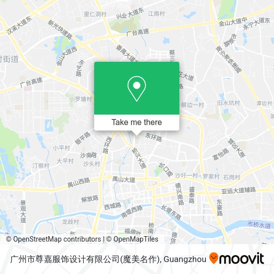 广州市尊嘉服饰设计有限公司(魔美名作) map
