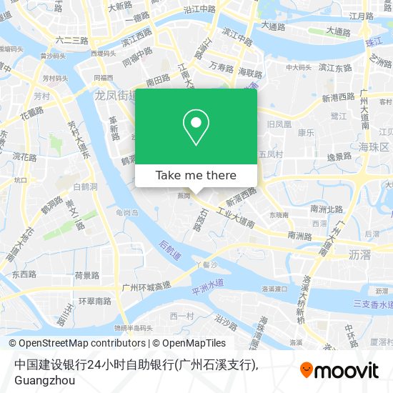 中国建设银行24小时自助银行(广州石溪支行) map