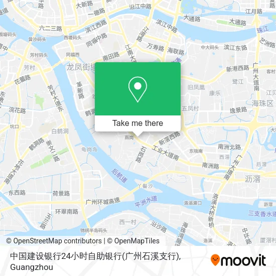 中国建设银行24小时自助银行(广州石溪支行) map