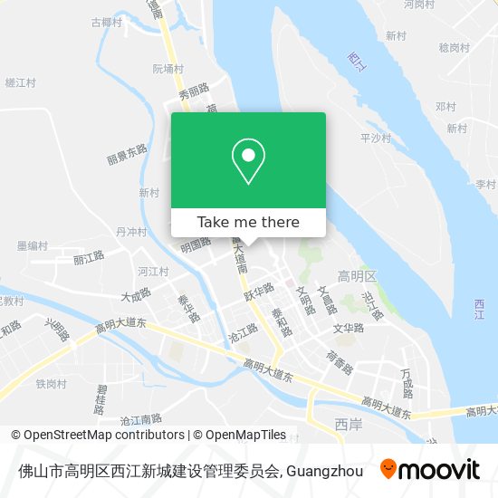 佛山市高明区西江新城建设管理委员会 map