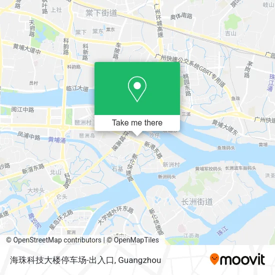 海珠科技大楼停车场-出入口 map