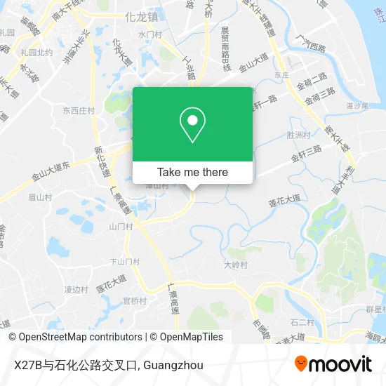 X27B与石化公路交叉口 map