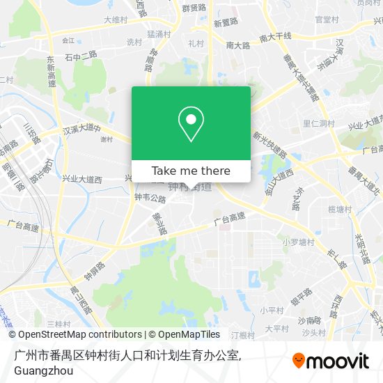 广州市番禺区钟村街人口和计划生育办公室 map
