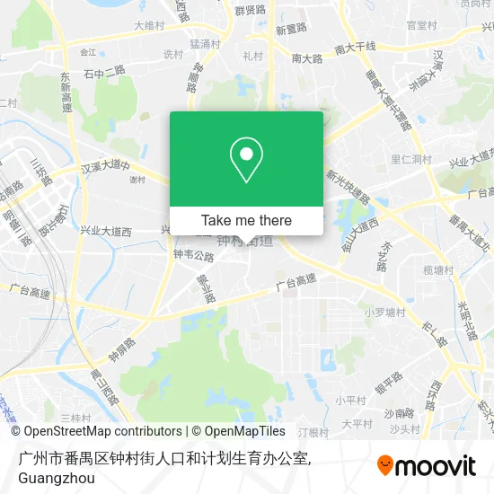 广州市番禺区钟村街人口和计划生育办公室 map