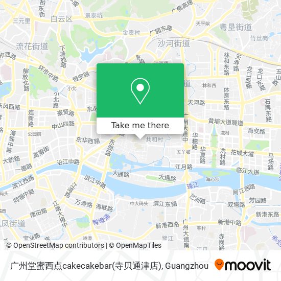 广州堂蜜西点cakecakebar(寺贝通津店) map