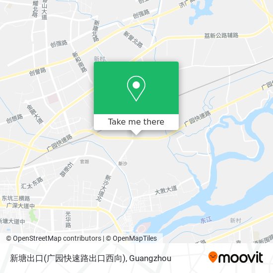 新塘出口(广园快速路出口西向) map