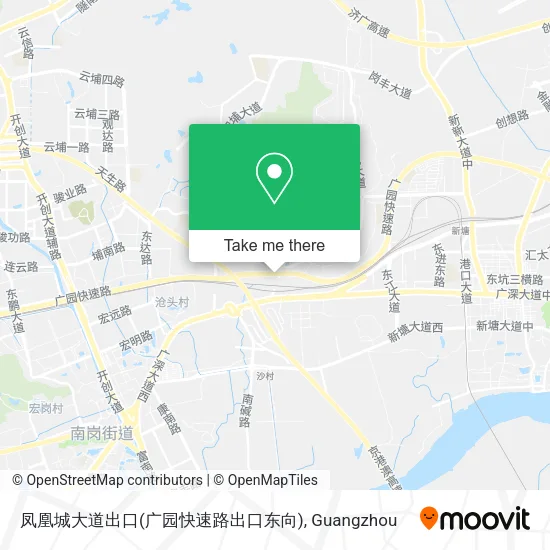 凤凰城大道出口(广园快速路出口东向) map