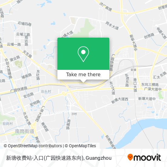 新塘收费站-入口(广园快速路东向) map