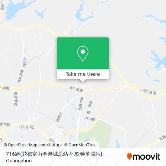 716路(花都富力金港城总站-地铁钟落潭站) map