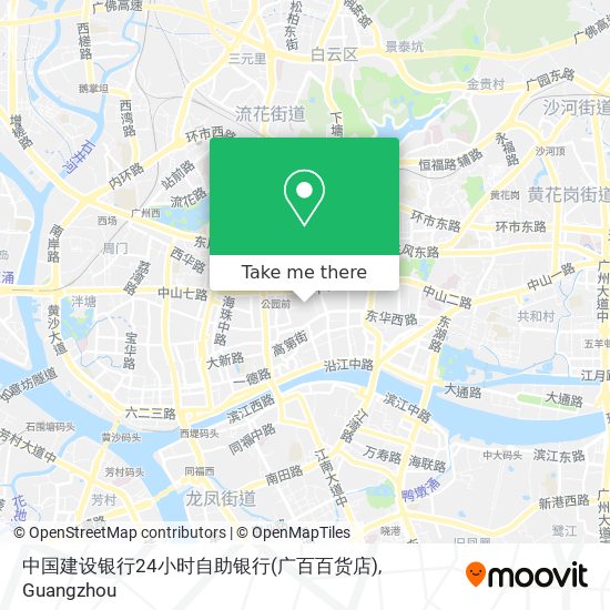 中国建设银行24小时自助银行(广百百货店) map