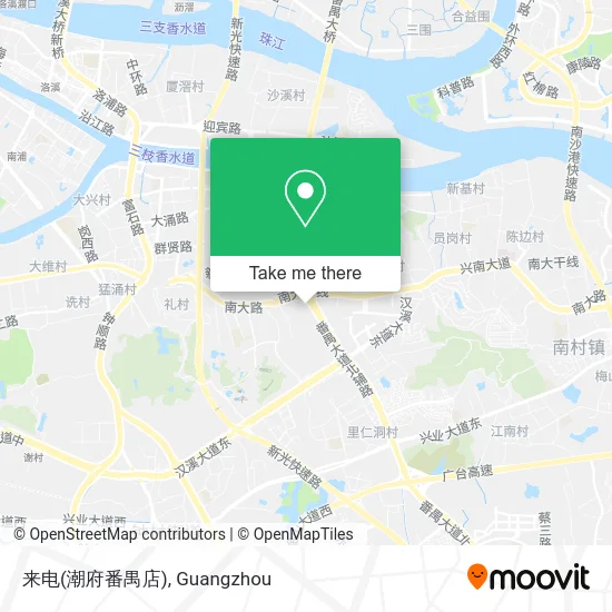 来电(潮府番禺店) map