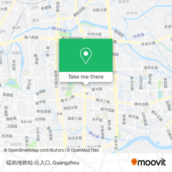 礌岗地铁站-出入口 map