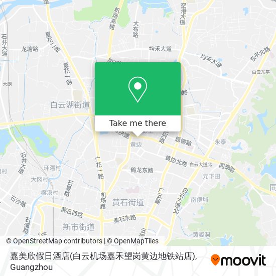 嘉美欣假日酒店(白云机场嘉禾望岗黄边地铁站店) map