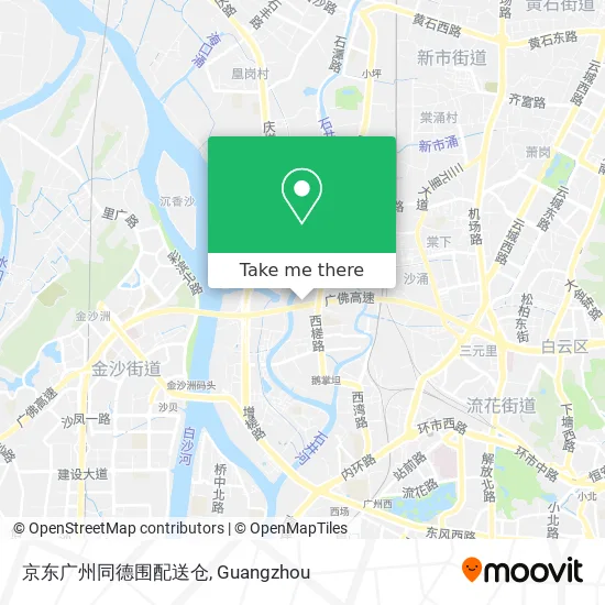 京东广州同德围配送仓 map