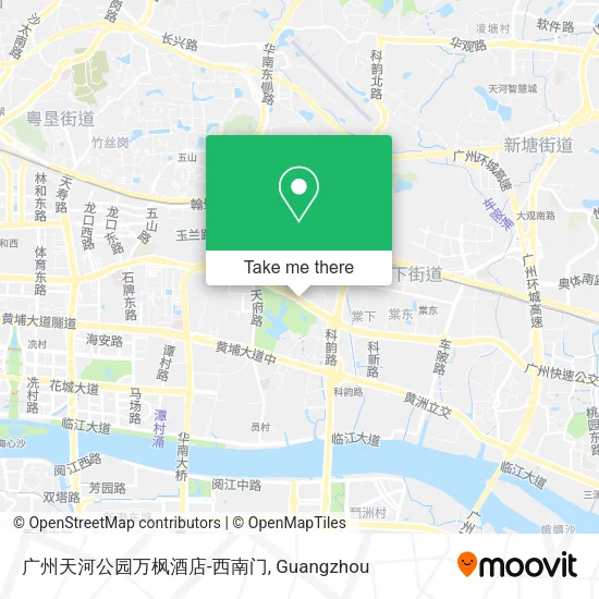 广州天河公园万枫酒店-西南门 map