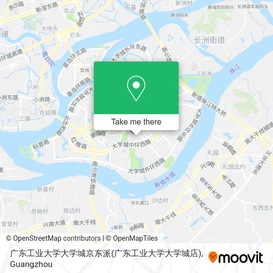 广东工业大学大学城京东派(广东工业大学大学城店) map