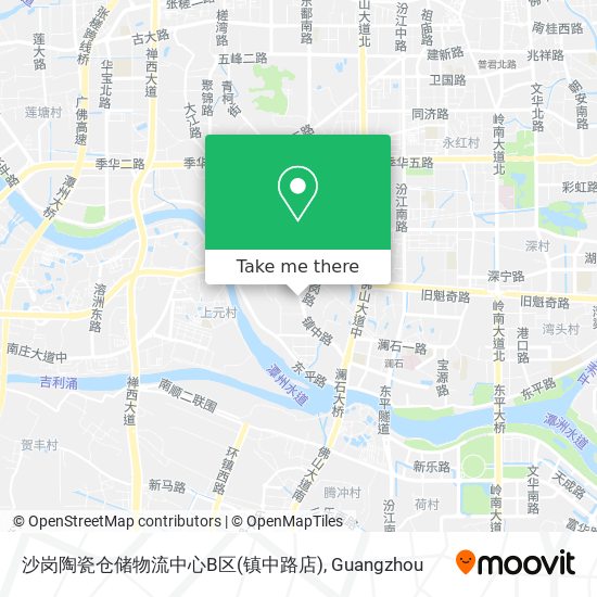 沙岗陶瓷仓储物流中心B区(镇中路店) map