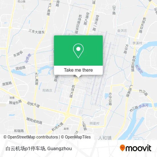白云机场p1停车场 map