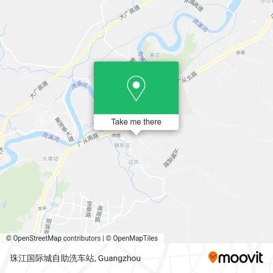 珠江国际城自助洗车站 map
