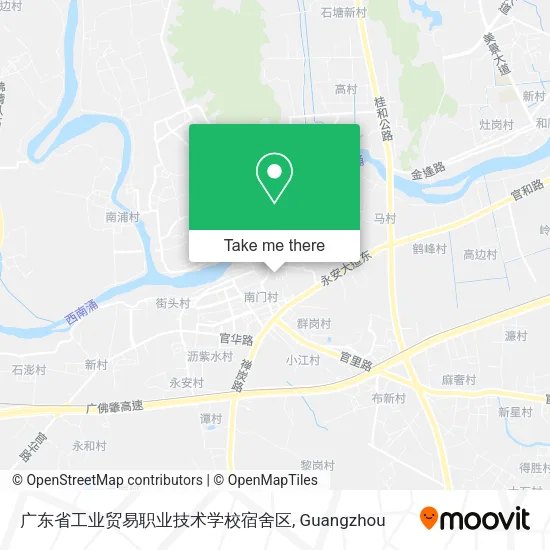 广东省工业贸易职业技术学校宿舍区 map