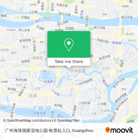 广州海珠国家湿地公园-检票处入口 map