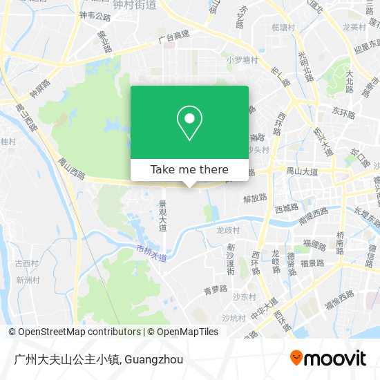 广州大夫山公主小镇 map