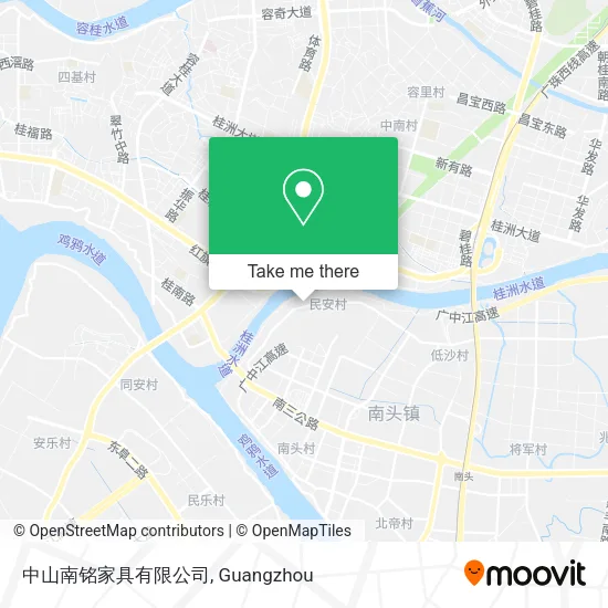 中山南铭家具有限公司 map