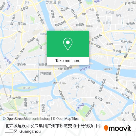 北京城建设计发展集团广州市轨道交通十号线项目部二工区 map