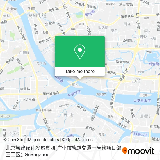 北京城建设计发展集团(广州市轨道交通十号线项目部三工区) map