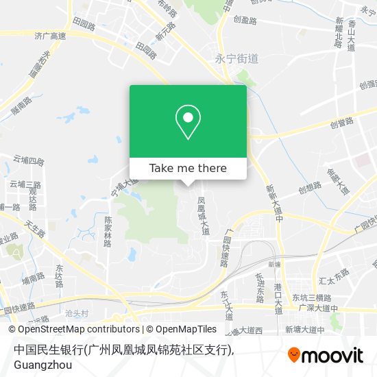 中国民生银行(广州凤凰城凤锦苑社区支行) map