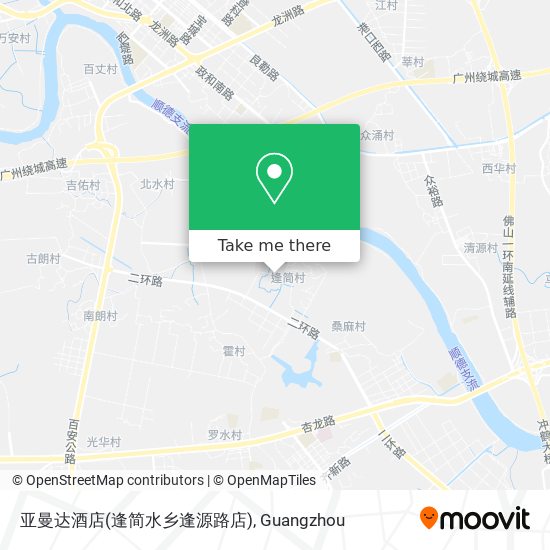 亚曼达酒店(逢简水乡逢源路店) map