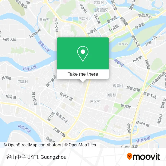 容山中学-北门 map