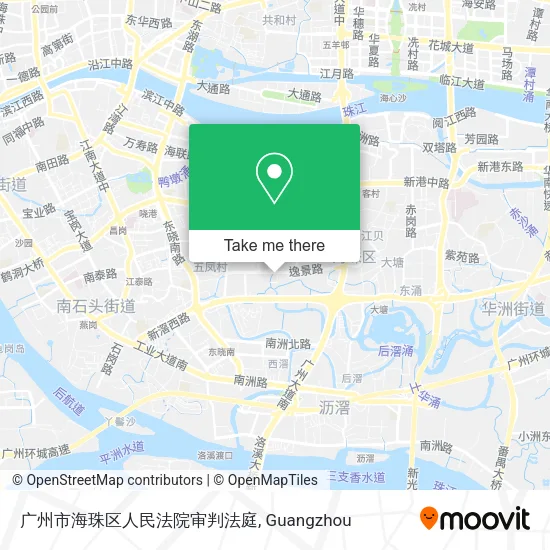 广州市海珠区人民法院审判法庭 map