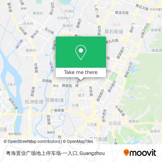 粤海置业广场地上停车场-一入口 map