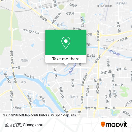 盈香奶茶 map