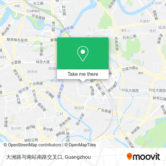 大洲路与南站南路交叉口 map