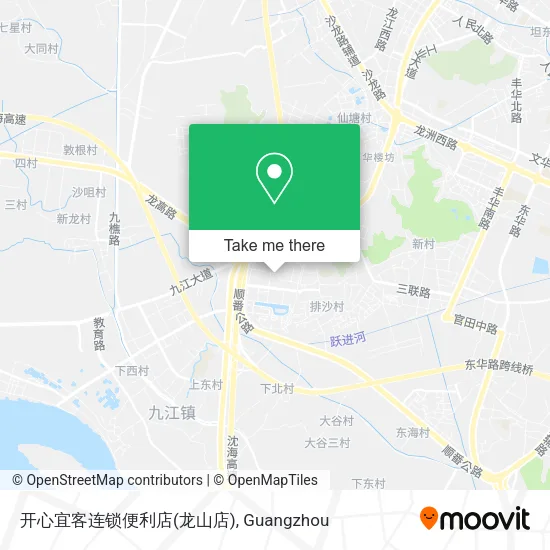 开心宜客连锁便利店(龙山店) map
