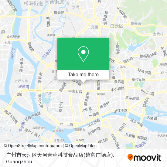 广州市天河区天河青草科技食品店(越富广场店) map