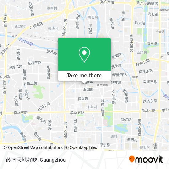 岭南天地好吃 map