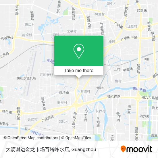 大沥谢边金龙市场百塔峰水店 map