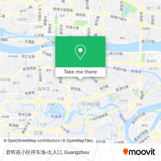 君晖苑小区停车场-出入口 map