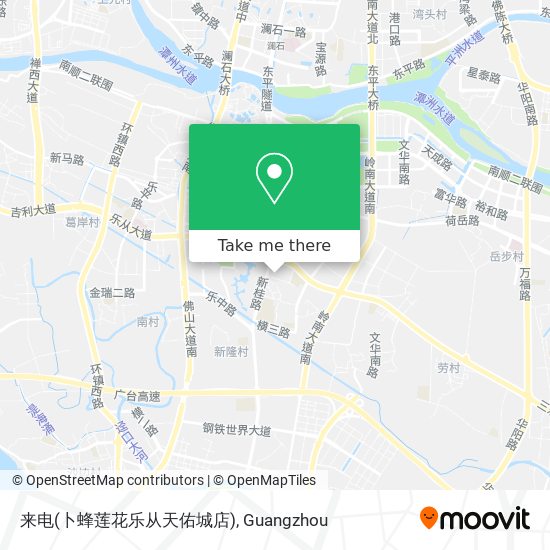 来电(卜蜂莲花乐从天佑城店) map