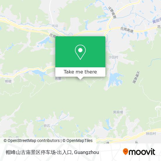 帽峰山古庙景区停车场-出入口 map