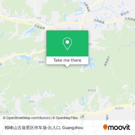 帽峰山古庙景区停车场-出入口 map
