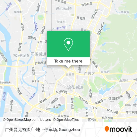 广州曼克顿酒店-地上停车场 map